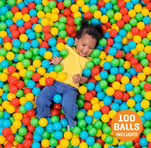 Bestway Splash & Play 100 Ball Pit Balls. Multi-Color. 2.3 Balls. Ages 1+ | Heavy-Duty Plastic Play Balls. Use With or Without Water. Puncture-Resistant Material. Motor Skill Development. Airtight Seam - Image 4