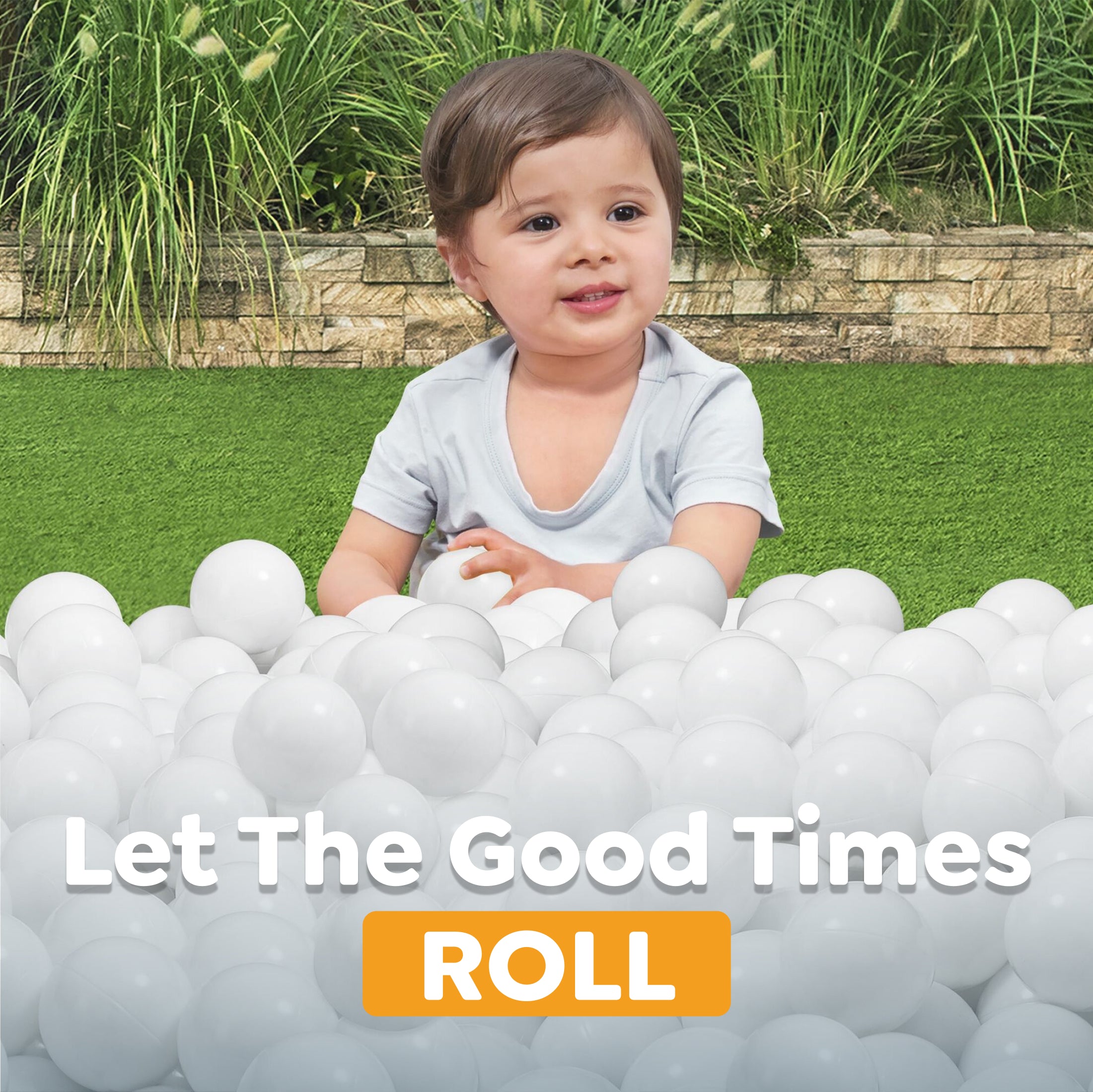 Bestway Jumbo 2.3 White Ball Pit Balls for Toddlers (250 Pack). BPA Free Crush Proof Plastic. Reusable Zipper Storage Bag - Image 6