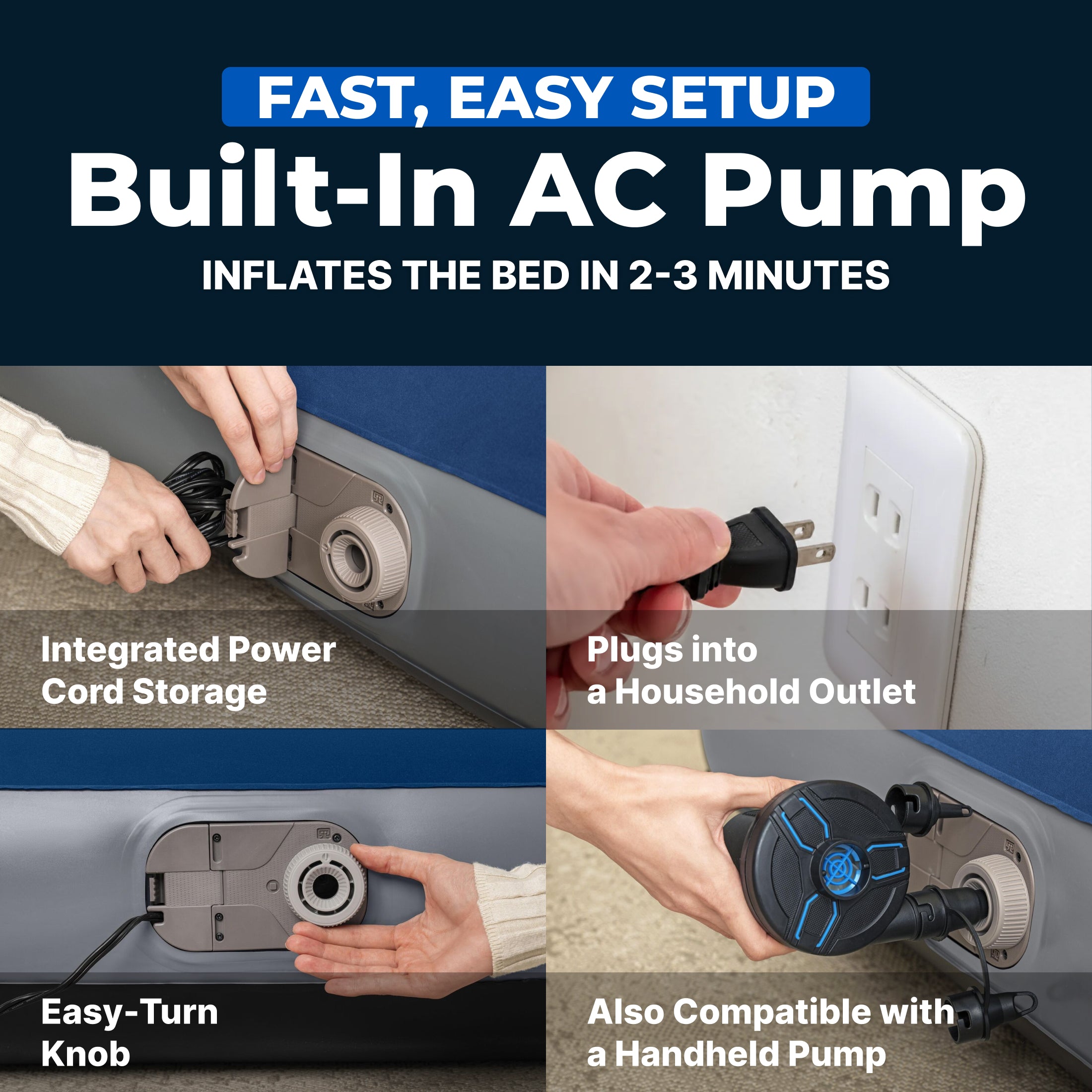 Bestway SleepSupport Air Mattress Full 12 with Built-in AC Pump - Image 3