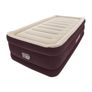 Bestway Maroon SleepSupport Premium 20 Twin Air Mattress with Built-in AC Pump
