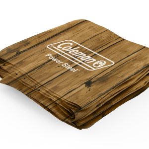 Coleman 24' x 52 Round Above Ground Pool Liner Replacement. Brown Wood